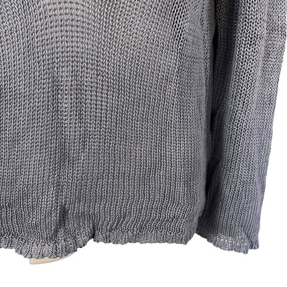 J Jill Womens 100% Mercerized Cotton Violet Oversized Loose Hooded Sweater sz M - Picture 7 of 16